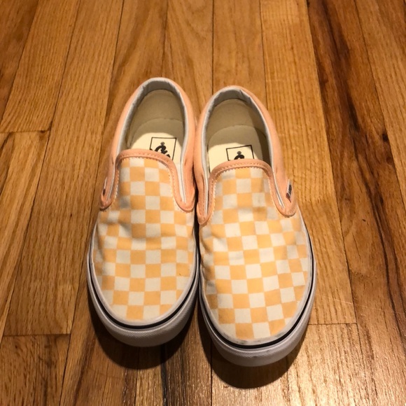 Vans Shoes - Coral size 7 checkered Vans
